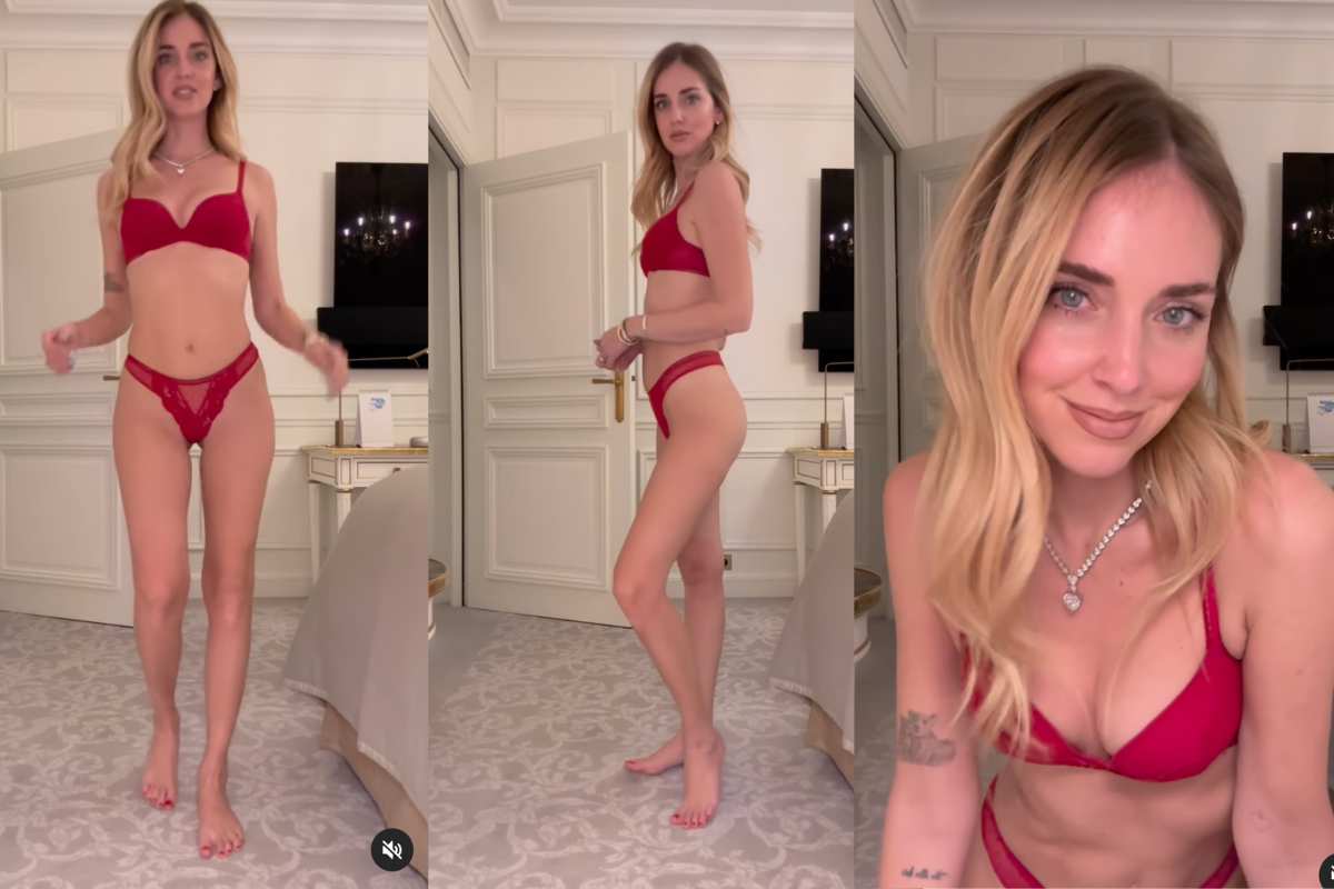 Chiara Ferragni in rosso