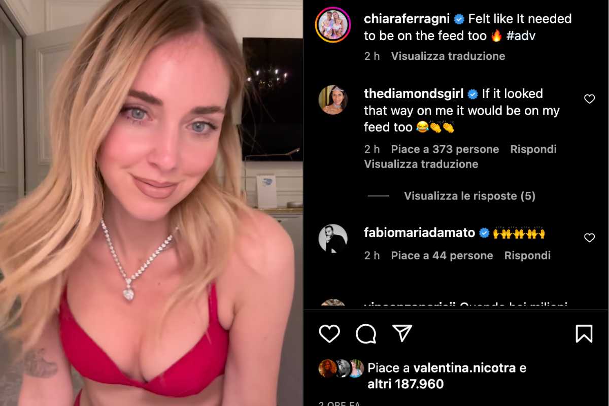 Chiara Ferragni in rosso