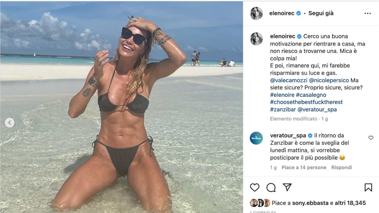 Elenoire Casalegno allo scoperto - SoloGossip - Fonte foto Instagram