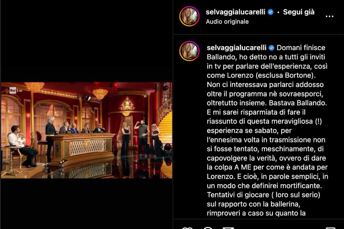 Selvaggia Lucarelli accusa contro Ballando con le stelle