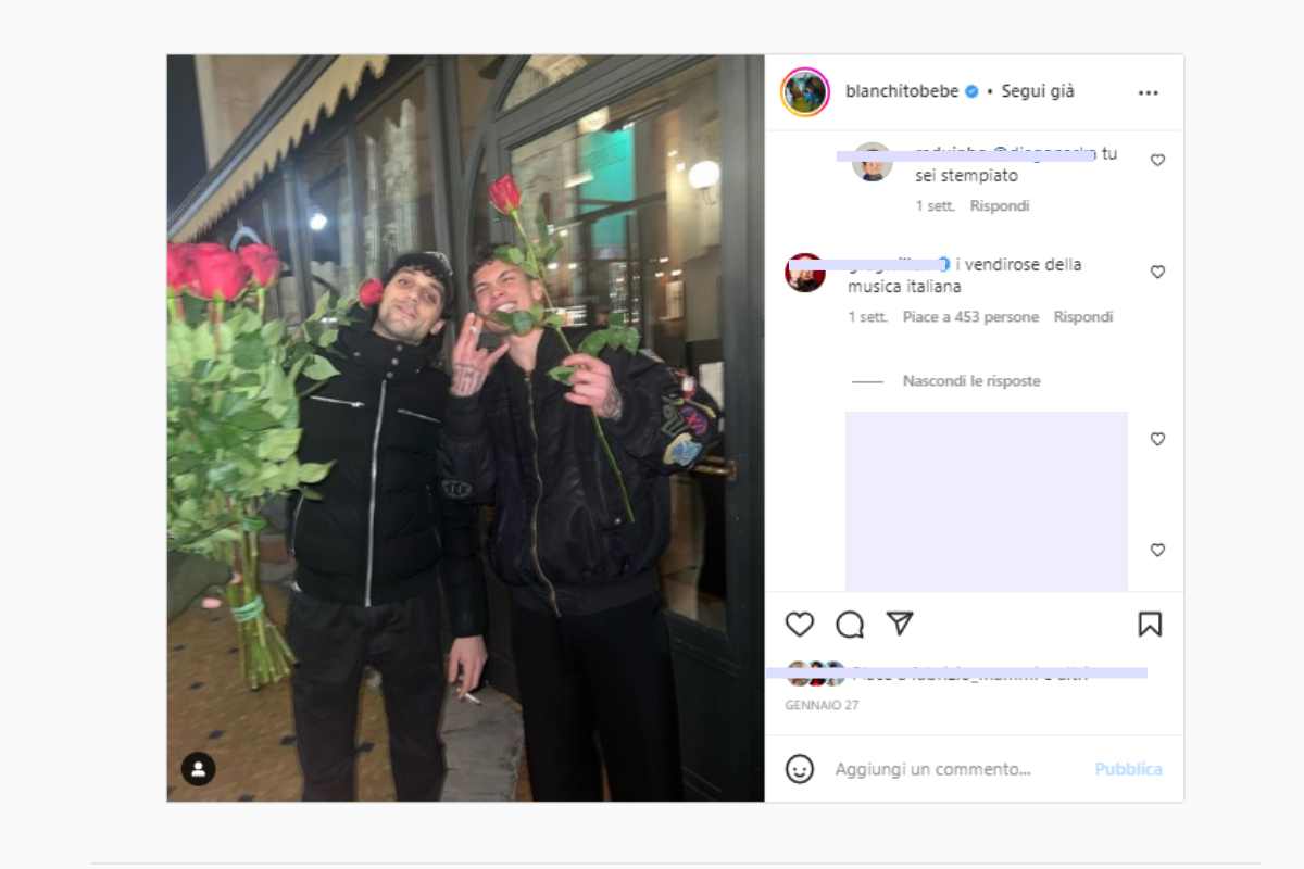 Blanco offeso su Instagram Solo gossip 